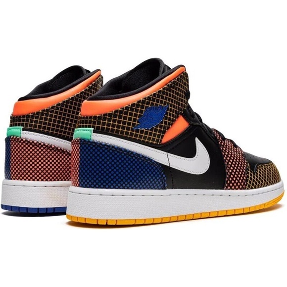 Jordan 1 Mid MMD Multi-Color Grid - Picture 3 of 17